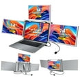 thumbnail image 1 of ,1 Cable Portable Quad-screen Screen 1080p Cable 3 Windows 13.6-17.3 Driver Quick 13.6-17.3 Inch Rotatable Driver 3 Windows With 1 1080p Fhd Quad-screen Rotatable Laptop Screen Inches Laptop, 1 of 7
