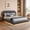 Gray, variant on Seetech King Size Cloud Bed Frame with Upholstered Headboard, Floating Platform Bed with LED Lights, No Box Spring Needed, Beige