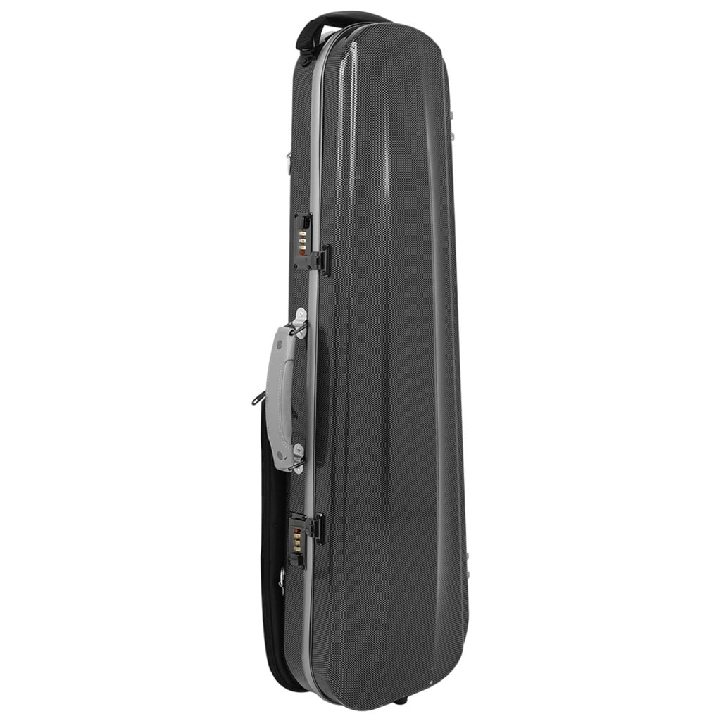 WINDLAND Violin Hard Case Adjustable Size Carbon Fiber Texture with Accessory Pocket