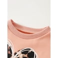thumbnail image 3 of Fdqin Girls Sweatshirt Heart Printed 3pcs Crewneck Casual Long Sleeve Shirts Cute Fall Winter Pullover Orange Red Green 7-8 Years, 3 of 6