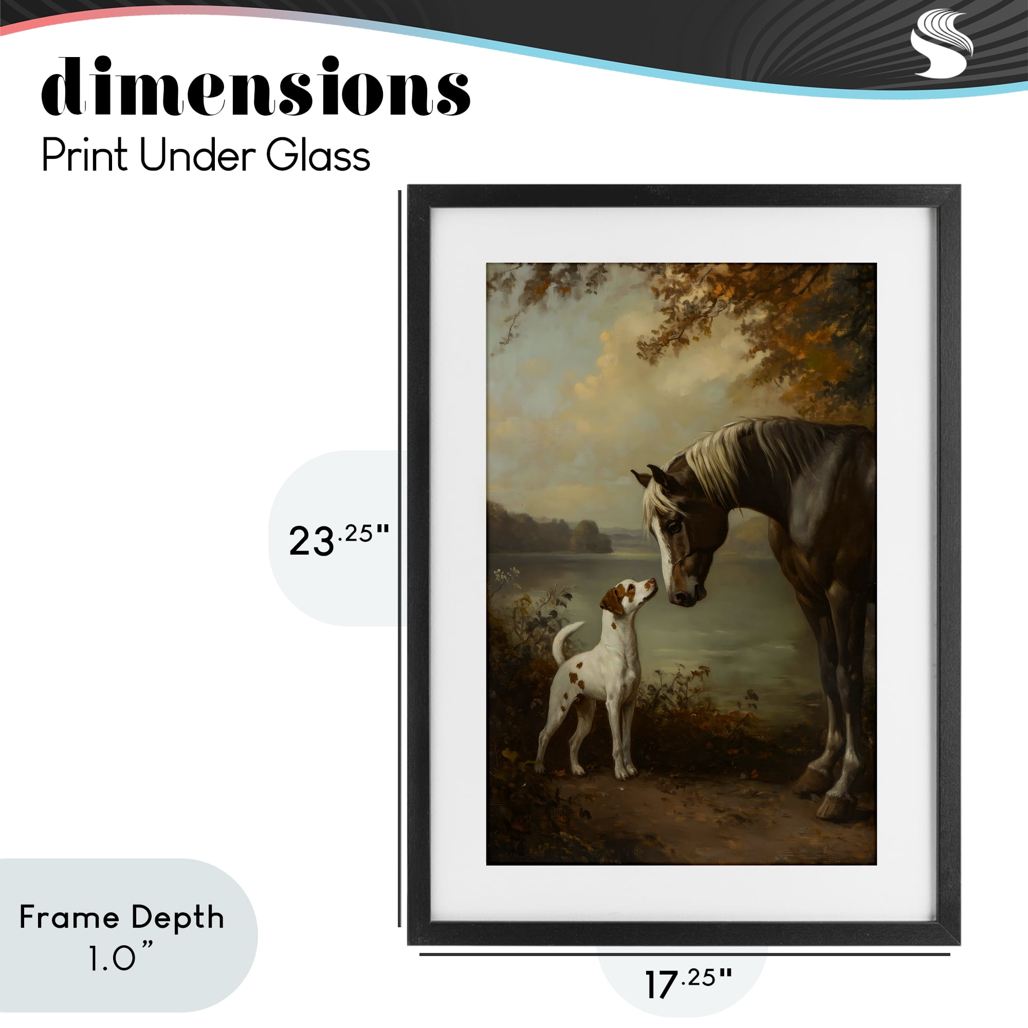 Stupell Industries Autumn Companions Hunting Party Black Framed Print Under Glass, design by Petal Prints Design