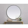 thumbnail image 3 of Metal frame round mirror 39 inch in Black, 3 of 7