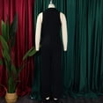 thumbnail image 6 of AURA Womens Elegant Chain Detail Wide Leg Jumpsuit Sleeveless High Waist Long Pants Outfit, 6 of 10