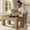 Natural wood, variant on GUNAITO Lift Top Coffee Table with Storage, Wooden Convertible Coffee Table for Living Room, Farmhouse Center Table, Rustic Brown