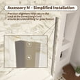 thumbnail image 4 of 44-48" W x 74" H Frameless Shower Door, Double Sliding Door with 5/16" SGCC Tempered Clear Glass, Soft-Closing, Matte Black, 4 of 12