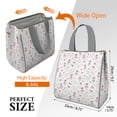 thumbnail image 3 of White Ballerina Swan Pattern Insulated Lunch Bag for Women & Adults,Large Portable Soft Cooler Lunch Bag,Thermal Food Storage Tote with Pearl Cotton,8.66L,8.75x5.75x9.5 Inch, 3 of 6