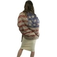 thumbnail image 2 of ToBeInStyle Women's Tattered American Flag Infinity Scarf, 2 of 6
