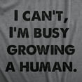 thumbnail image 2 of Maternity I Cant Im Busy Growing A Human Shirt Funny Mother's Day Gift Pregnancy Tee for Ladies, 2 of 7