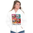 thumbnail image 3 of Troll Face Memes Big Smiley Trollface Zip Up Hoodie Men's Women's Brisco Brands M, 3 of 6