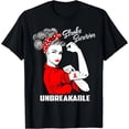 thumbnail image 1 of Playera para Mujer Resistente e Inquebrantable - Conciencia sobre el Accidente Cerebrovascular, 1 of 7