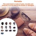 thumbnail image 4 of Minnieouse Cinturón trenzado Mujeres Hombres Pantalones Cintura Ropa decorativa Cintura Banda Casual Holeless Pin Hebilla Correa de nylon Transpirable Cinturones Café y blanco Minnieouse AP012253-05, 4 of 6