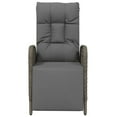 thumbnail image 3 of vidaXL Outdoor Reclining Chairs with Cushions 2 pcs Poly Rattan Grey, 3 of 5