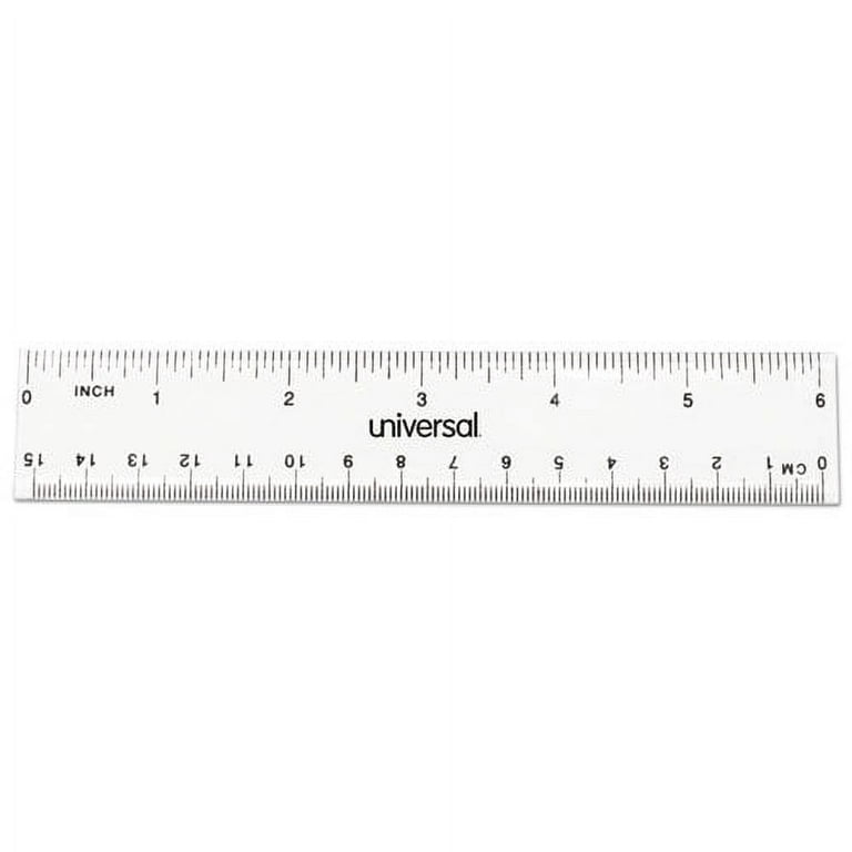 2 Pack 6 Inches Clear Plastic Ruler Straight Ruler Plastic