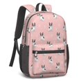 thumbnail image 2 of French Bulldog and Hearts Pink Pattern 17" School Backpacks for Teens,Waterproof Oxford Fabric,S-Shape Padded Straps for School,Travel,Hiking,Camping, 2 of 6