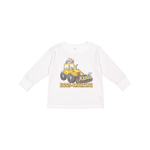 Inktastic Excavating Easter Bunnies Boys or Girls Long Sleeve Toddler T-Shirt