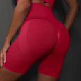 thumbnail image 2 of OSOLU Fitness Yoga Shorts High Waist Soft Spandex Riding Shorts Women's Dance Volleyball Lift Shorts Sports Soft Tummy Control Workout Athletic Gym Bottoms Red M, 2 of 5