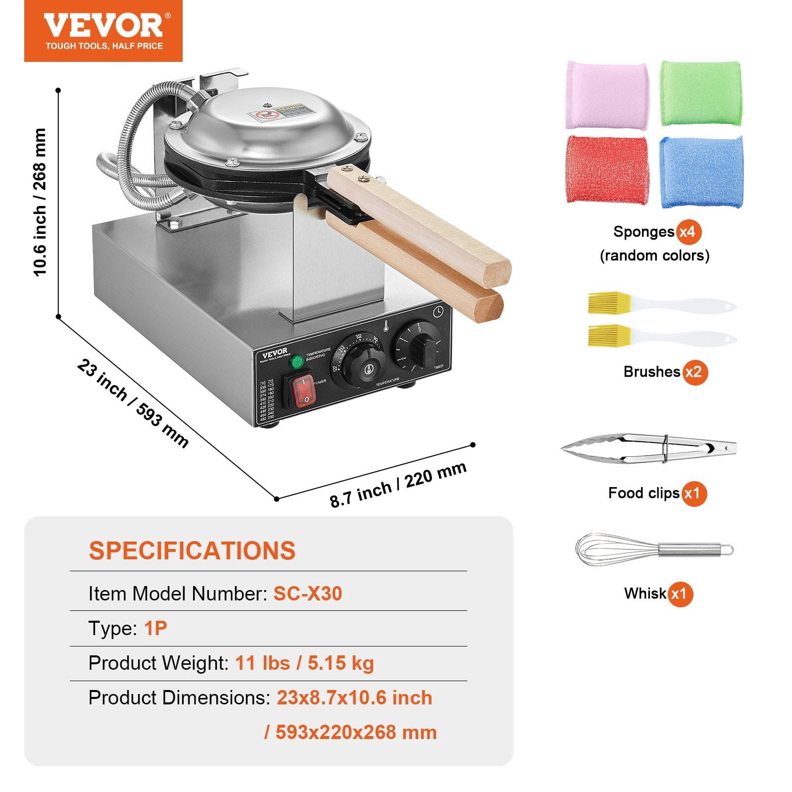 1400W High-Power Bubble Egg Waffle Maker Machine | Non-Stick Coating | Quick & Easy Hong Kong Style Pancakes