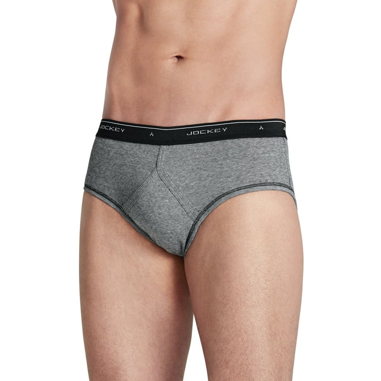 Jockey Men's Classic Low Rise Brief, 3 Pack, 100% Cotton, Y-Front