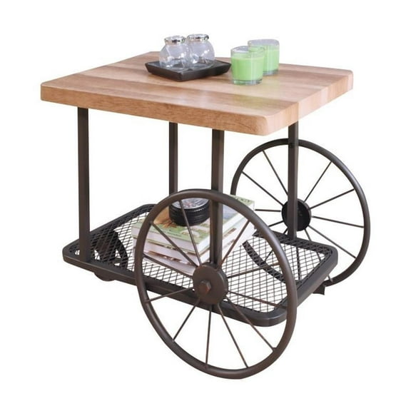 Kingfisher Lane End Table in Oak and Antique Gray