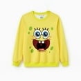 thumbnail image 4 of SpongeBob Family Matching Sweatshirt for Women Funny Face Graphic Long Sleeve Top Sizes S-XL, 4 of 12