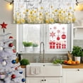 thumbnail image 6 of 2 Pack Valances for Windows, Spring Yellow Floral Window Valances for Living Room/Bedroom/Bathroom, Farmhouse Country Flower Butterflies Light Filtering Kitchen Curtain Valance 42"W x18" L, 6 of 9