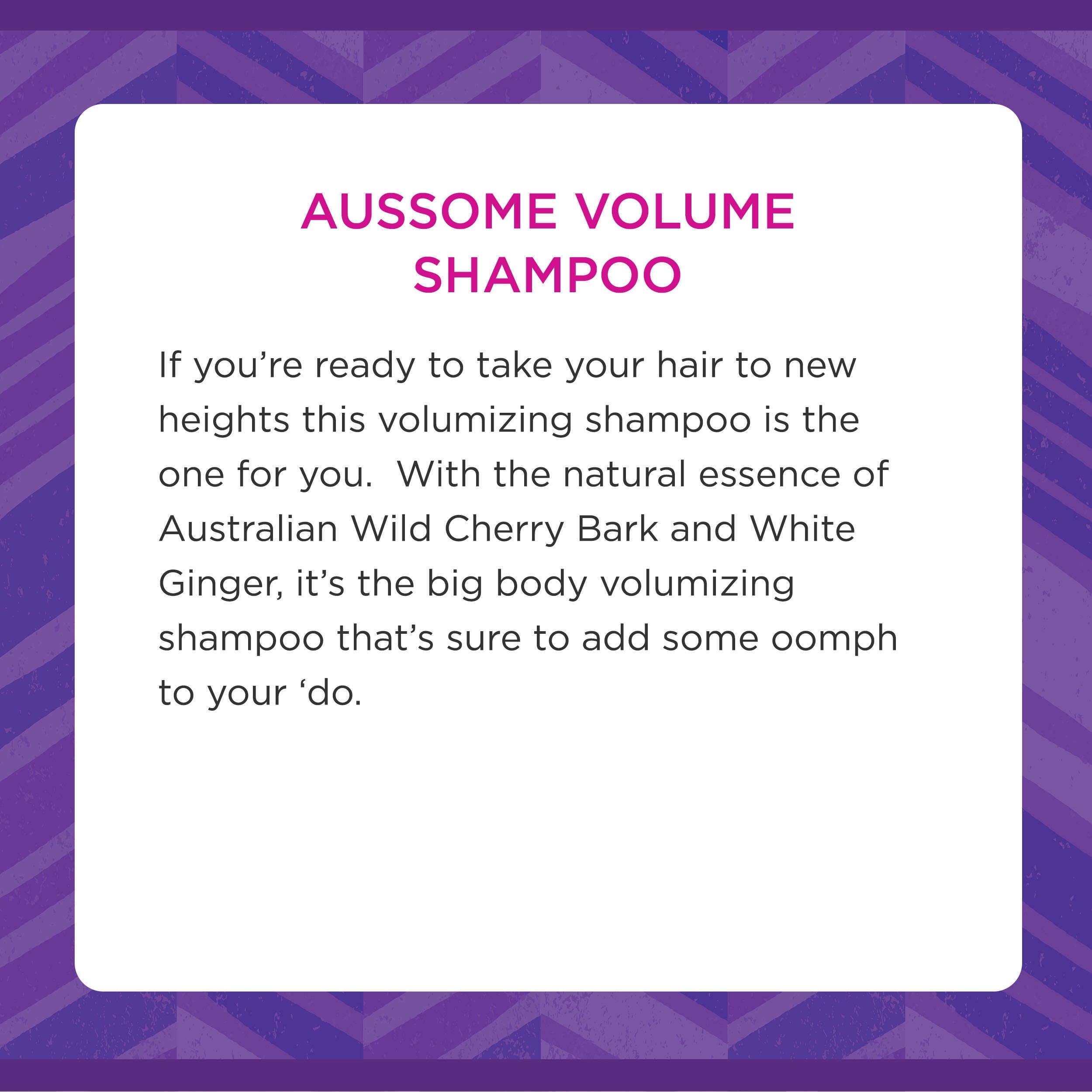 Aussie Aussome Volume Shampoo with Pump 29.2 Fl Oz- Volumizing Shampoo