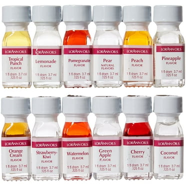 LorAnn Oils 12-Pack Variety: Super Strength Flavors for Baking (.125 fl oz - 3.7ml