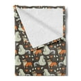 thumbnail image 2 of Poodle Soft Flannel Fleece Throw Blanket, Doodle Illustration of Dogs with Heart Motifs Bulldog, Cozy Plush for Indoor and Outdoor Use, 50" x 70", Cocoa Multicolor, by Ambesonne, 2 of 5