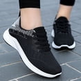 thumbnail image 3 of Women's Breathable Sneakers, Soft Sole Running Shoes, Mesh Shoes, Black, 3 of 5