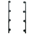 thumbnail image 3 of (2Pcs, 42" Tall, 14" deep) Industrial Wall Mount Iron Pipe Shelf Shelves Shelving Bracket Vintage Retro Black DIY Open Bookshelf DIY Storage offcie Room Kitchen Shelves (3 Pcs 4 Tier Hardware Only), 3 of 7