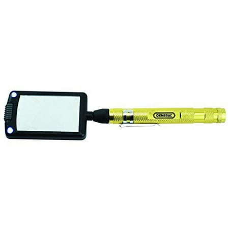 General Tools 92560 Telescoping Lighted Rectangular Glass Inspection Mirror  1 1/2 x 2 1/2 in.