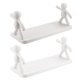 thumbnail image 1 of EeaseMX 2 piezas de almacenamiento de cocina Soporte de almacenamiento Humanoid Guardrail Montado en pared Estante de baño, 1 of 7