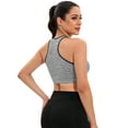 thumbnail image 6 of DODOING Sports Bra for Women Racerback Padded Full Coverage Workout Wirefree Bra Workout Tops for Women, 6 of 8