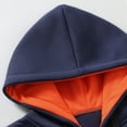 thumbnail image 5 of Zivyakyron Kangaroo Pocket Men Hoodie Casual Long Sleeve Zip up Fall Plain Jackets for Men Drawstring Loose Blue XL, 5 of 8