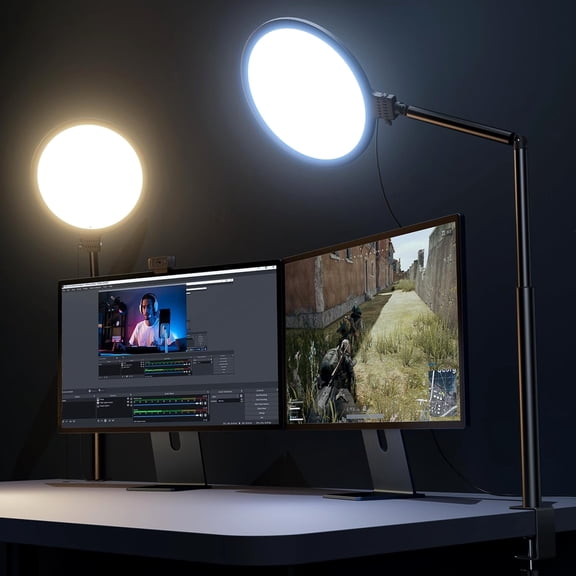 10.2" Desk Ring with Light with Stand, 360° Rotate Desk 10.2 Inches, 1 Pack