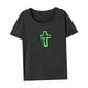 thumbnail image 4 of Camiseta para mujer Verano Streetwear Camiseta básica para deportes desplazamientos camping Gris, 4 of 7
