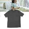 thumbnail image 3 of Shoulder Surgery Shirt Short SleeveUniversal Unisex Open Side Snap Adaptive Shirt For Post Surgery Recovery, 3 of 8