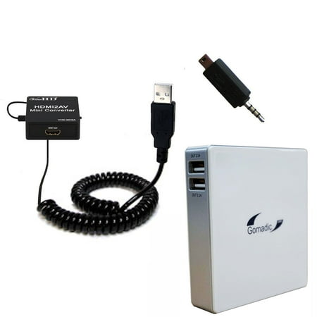 Essentials Of Av Technology Gomadic High Capacity Rechargeable External Battery Pack suitable for the ViewHD HDMI AV Converter - Portable Charger with TipExchange Technology ()