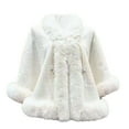 thumbnail image 4 of jtjvou Faux FUR Shawl for Women Winter FUR Coat Wedding Party FUR Stole Wraps Cape for Evening Dresses White Free Size, 4 of 4