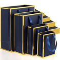 thumbnail image 1 of Bolsas de regalo de Navidad PerKoop, papel kraft, paquete de 40 unidades, 4 tamaños, color azul, 1 of 7