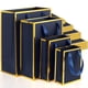 thumbnail image 1 of Bolsas de regalo de Navidad PerKoop, papel kraft, paquete de 40 unidades, 4 tamaños, color azul, 1 of 7
