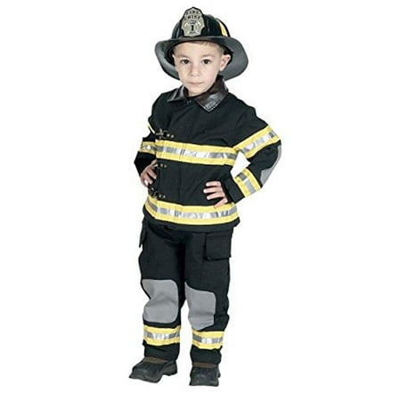 Aeromax Jr. Fire Fighter Suit, Black, Size 6/8.  The best #1 Award Winning firefighter suit.  The most realistic bunker gear for kids everywhere.  Just like the real gear!