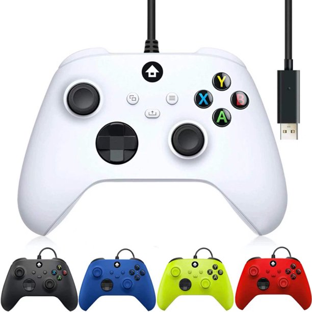 Adecuado para la serie xbox, controlador de juegos con cable, vibración, pc, controlador de ordenador en caja