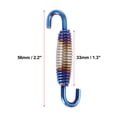 thumbnail image 3 of 2 Set 33mm 1.3" Motorcycle Exhaust Pipe Spring with Hooks Stainless Steel Mounting Springs Silver Tone Blue, 3 of 6