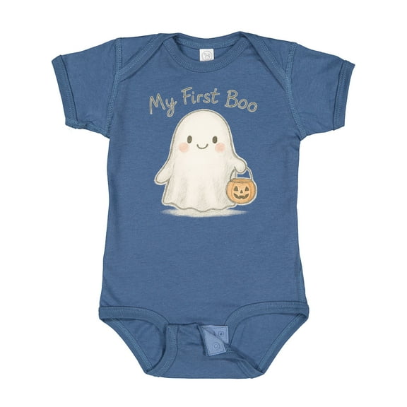 Inktastic My First Boo Cute Ghost Halloween Boys or Girls Baby Bodysuit