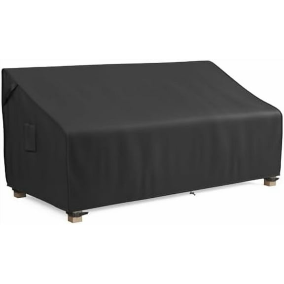 MR. COVER 3-Seater Outdoor Couch Cover Waterproof, 80 Inch Patio Furniture Cover for Sofa, Heavy Duty Polyester & Double-Stitched Seams, Classic Black