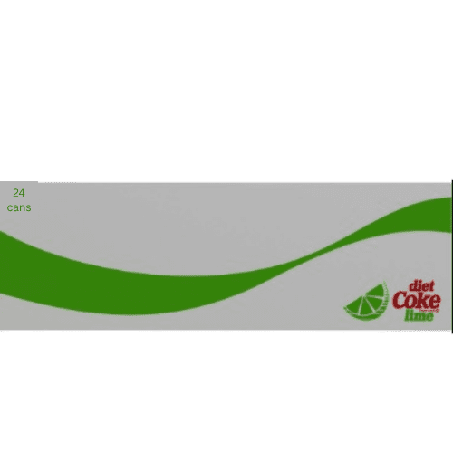 Diet Coke Lime Soda Soft Drink, 12 fl oz Cans, 24 Pack Fridge Pack
