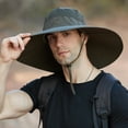 thumbnail image 6 of SPRING PARK Sun Hat for Men Summer UV Waterproof Boonie Hat for Fishing Hiking Garden Safari Beach, 6 of 7