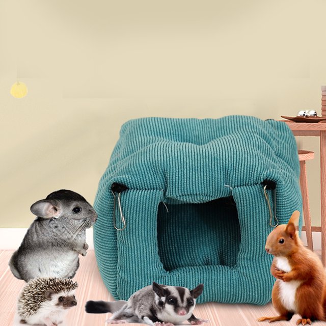 Opolski Hamster Bed Solid Color Keep Warm Cage Accessories Semi