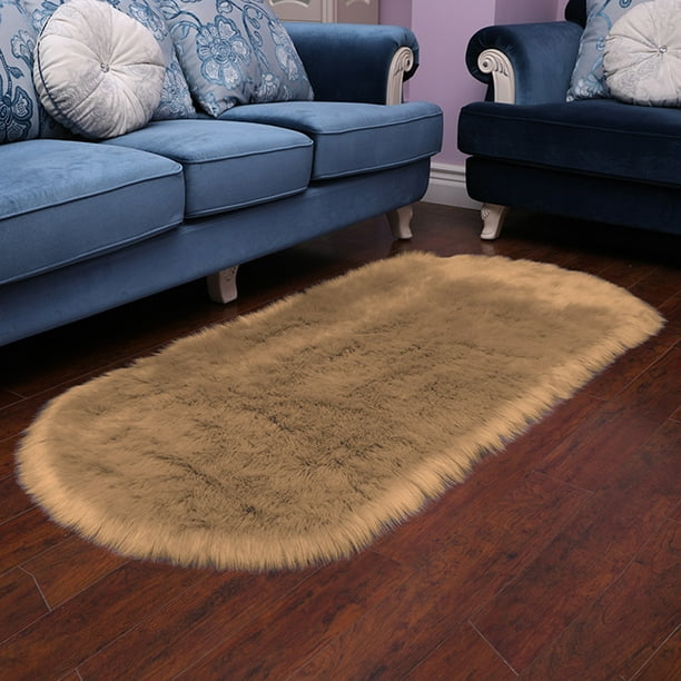 60*120Cm Imitated Wool Oval Living Room Carpet Nursery Rug